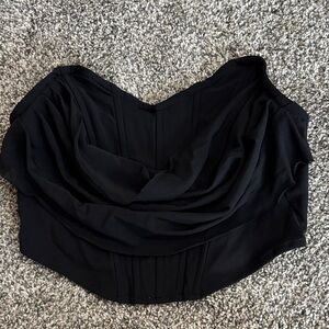 Forever 21 Black Draped Crop Corset